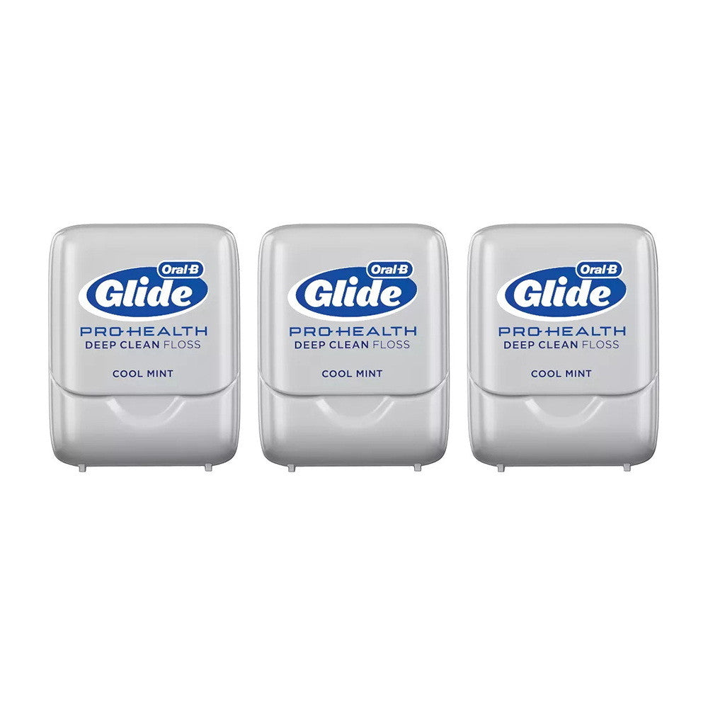 Oral-B Glide Pro-Health Dental Floss, Deep Clean Cool Mint Flavor, 40 M, 3 Ea